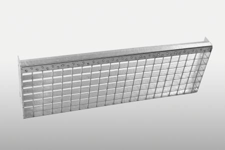 a metal grid with holes